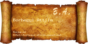 Borhegyi Attila névjegykártya