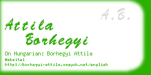attila borhegyi business card